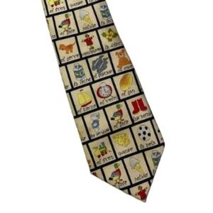 Museum Artifacts Spanish Teacher Lotteria Silk Tie